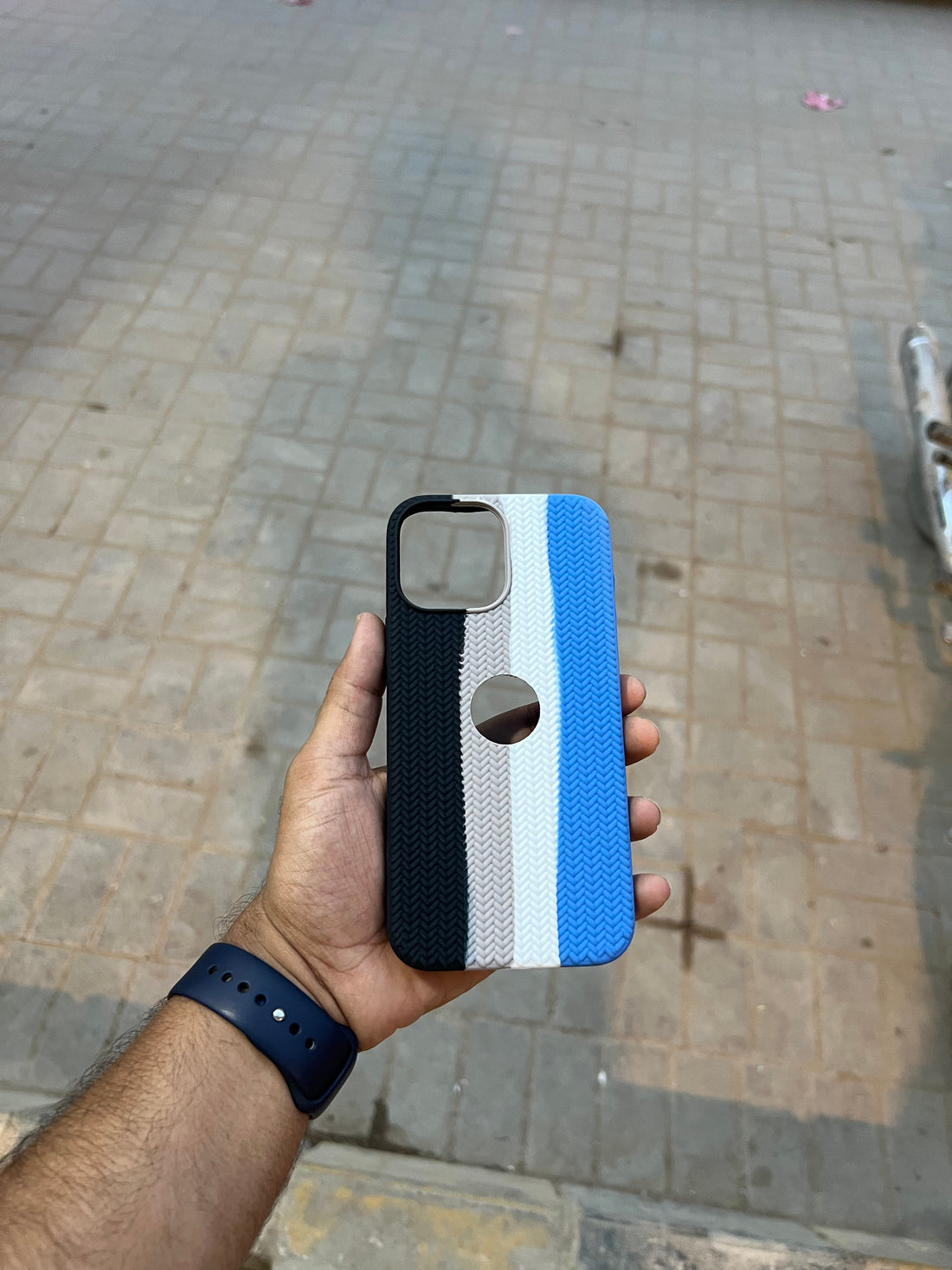 Ultra Linen Rainbow Silicon Case for iPhone 13 pro max