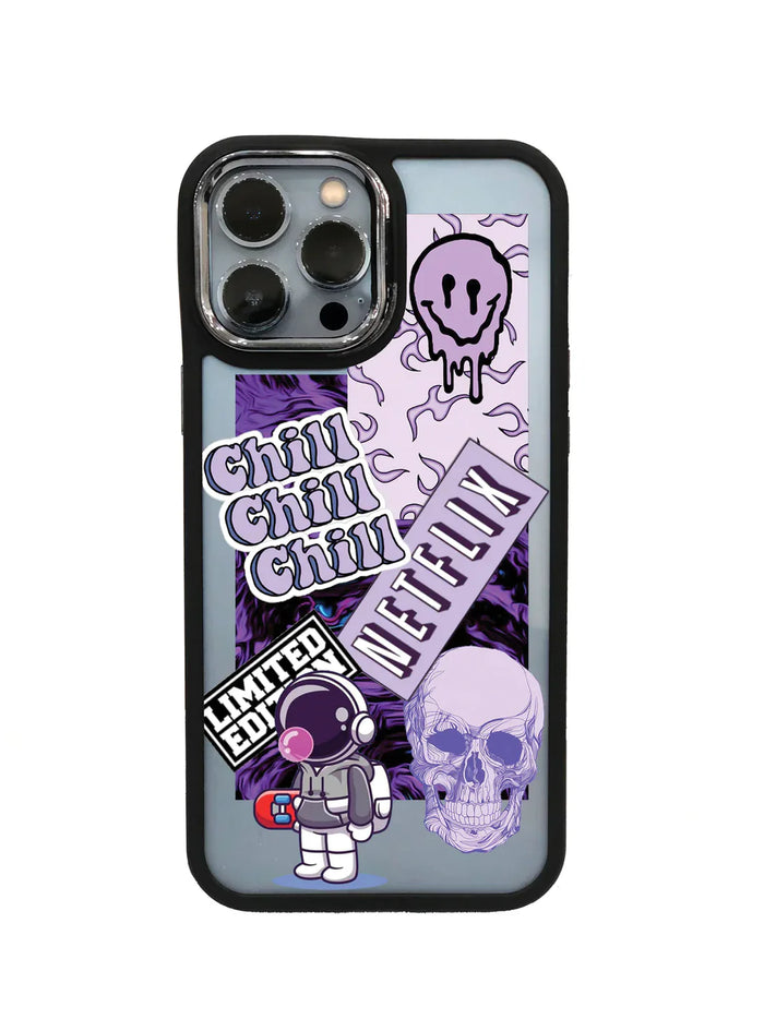 Funky Purple Black Border Case