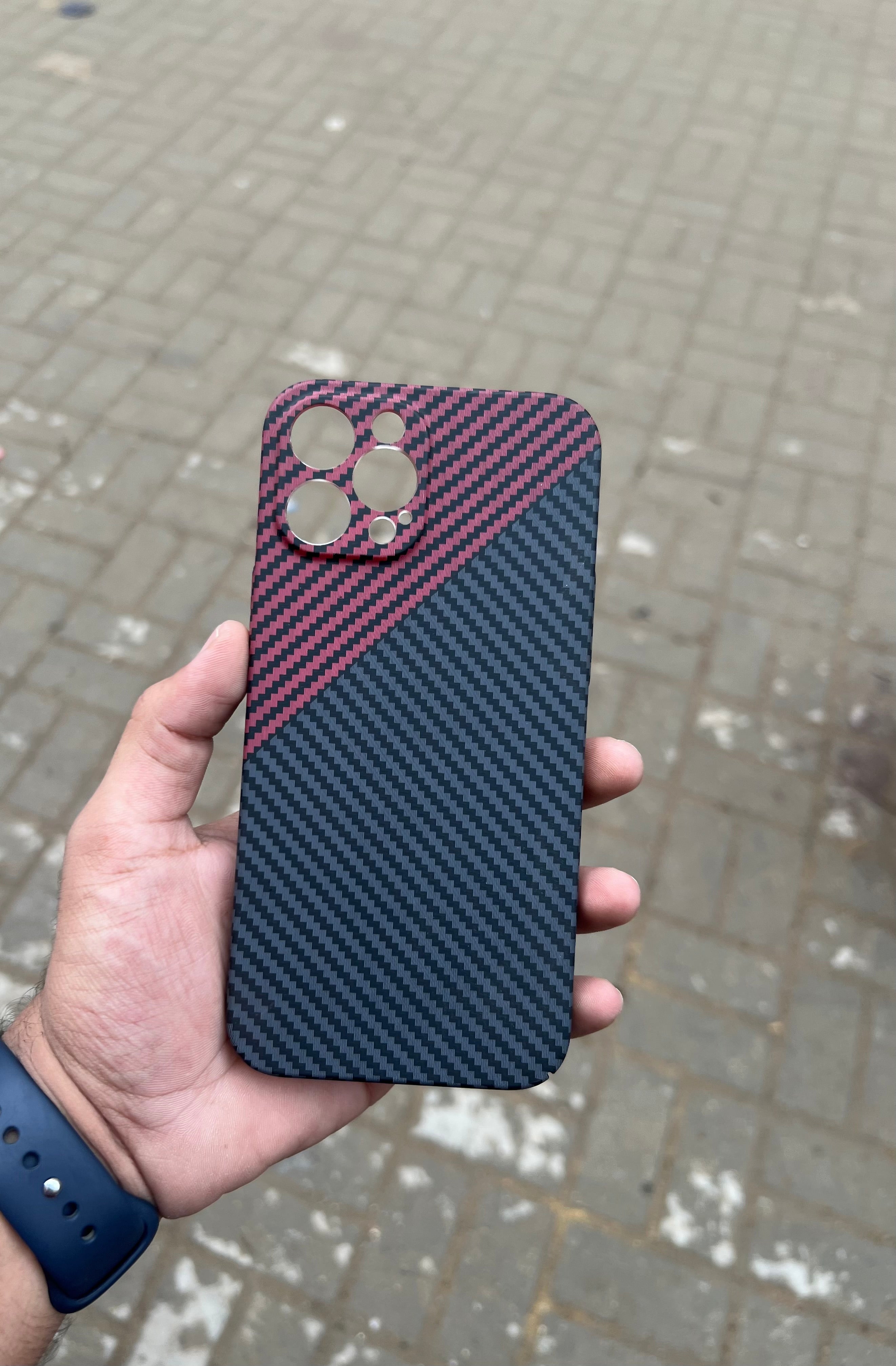 Carbon Red Black Case For 12 pro max