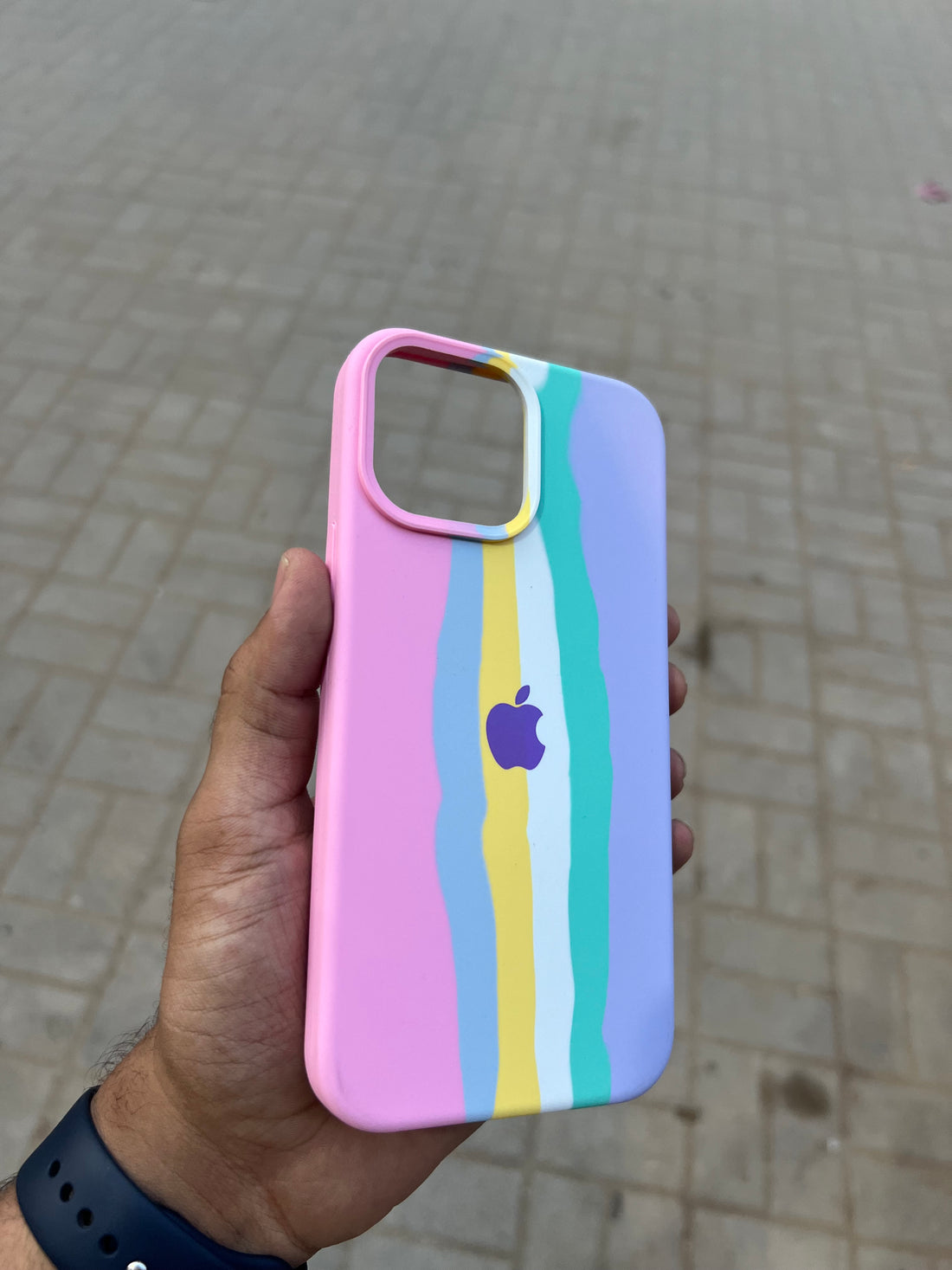 Rainbow silicon Case for iphone 13 pro max