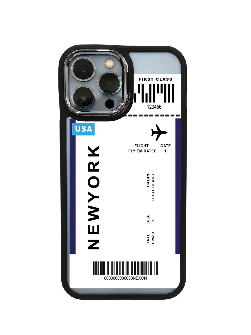 Boarding Pass Black Border Case