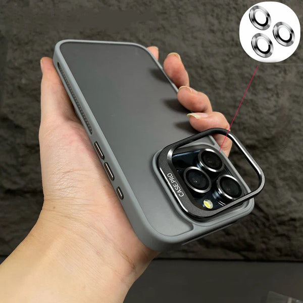 Metal Stand Acrylic Case With Camera Lens