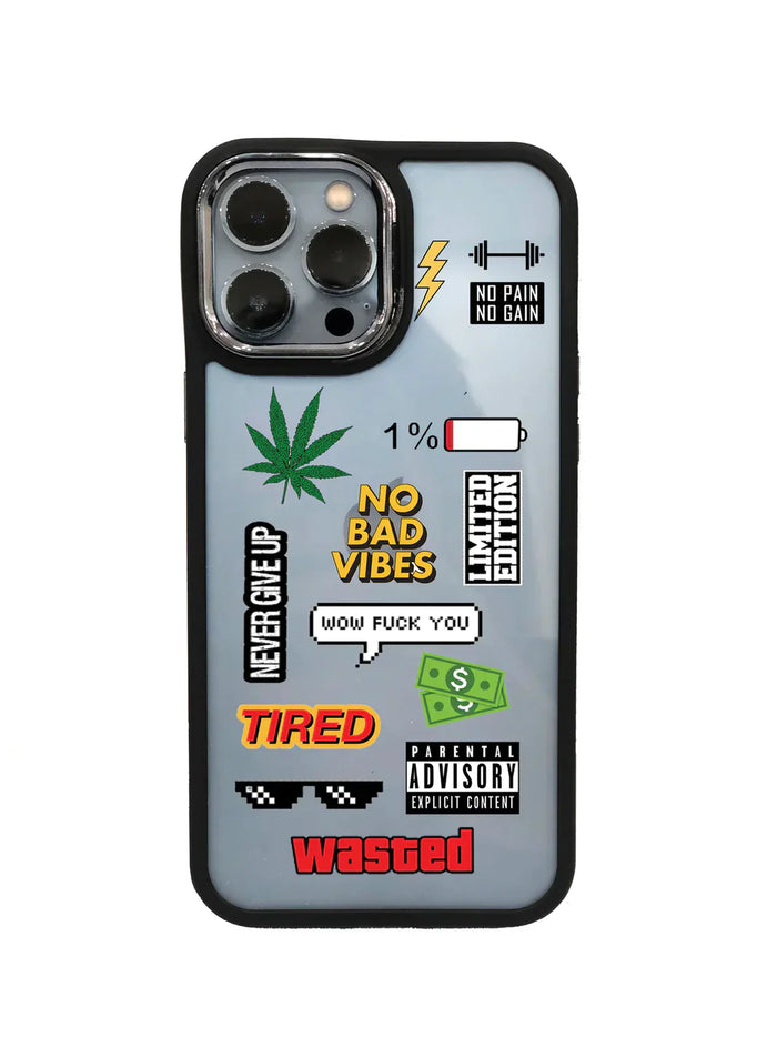 No Pain No Gain Black Border Case
