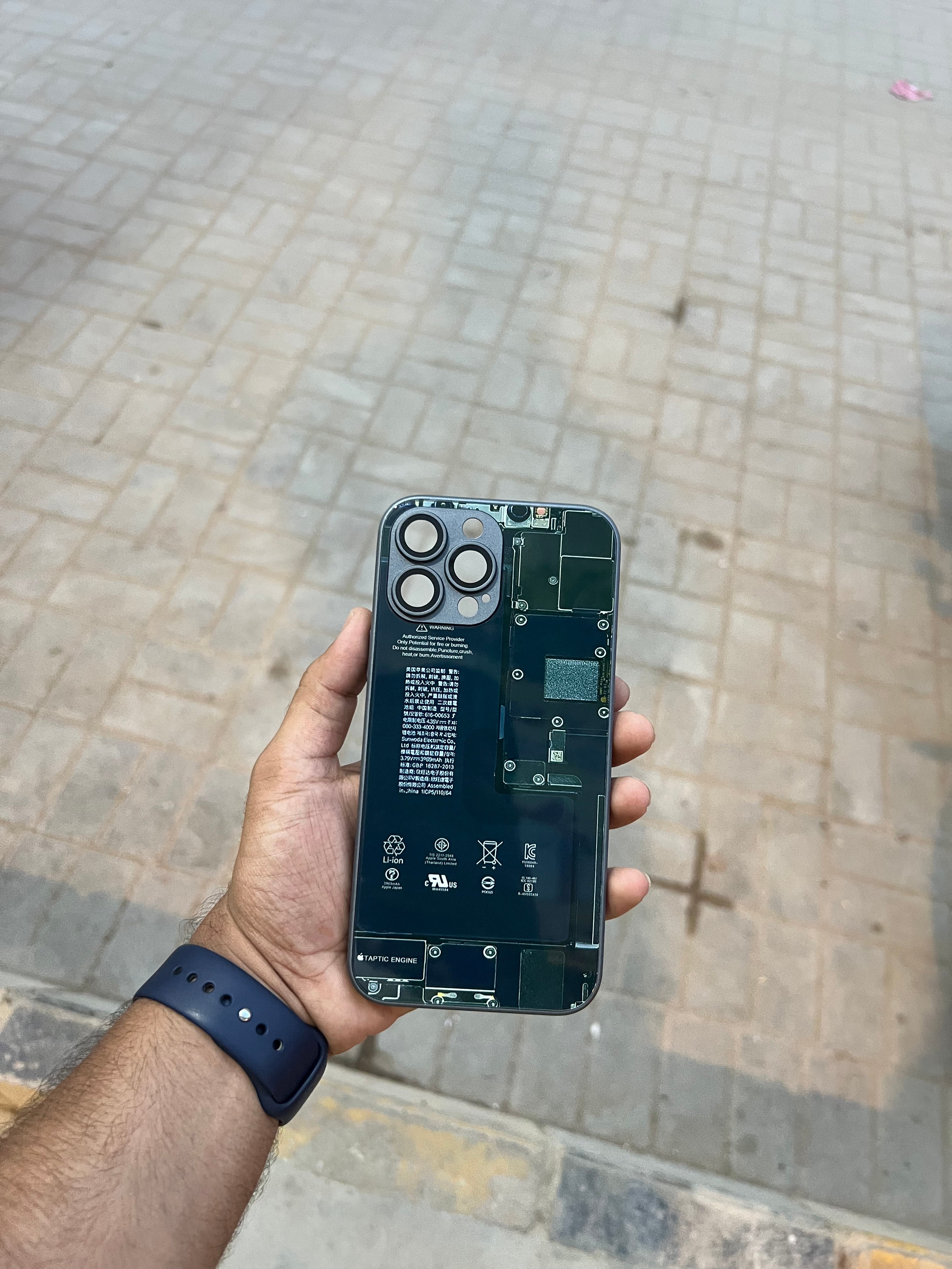 Mother Board Glass Case For iphone 13 pro max