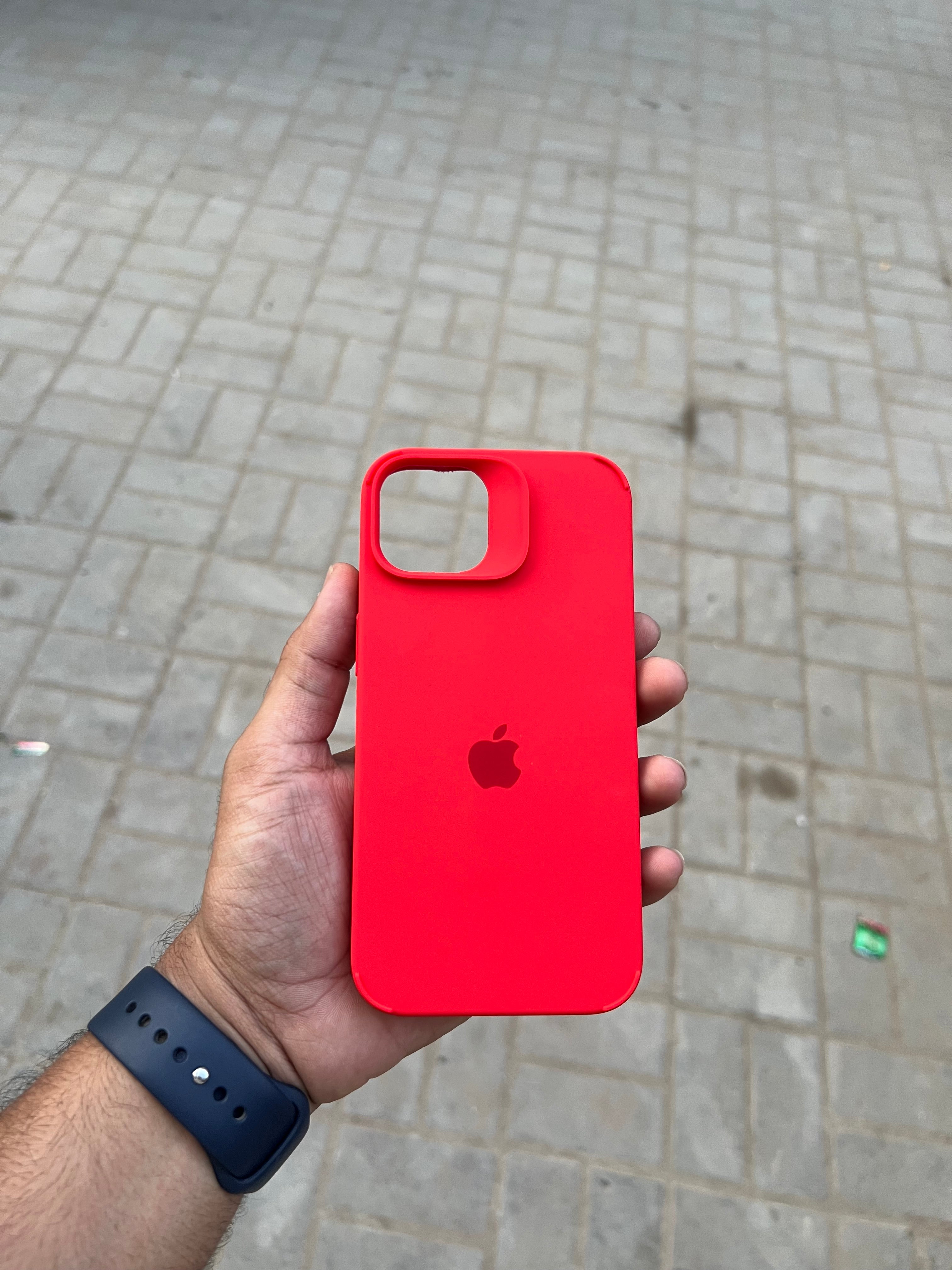 Dark Red Silicon Case For iphone 14