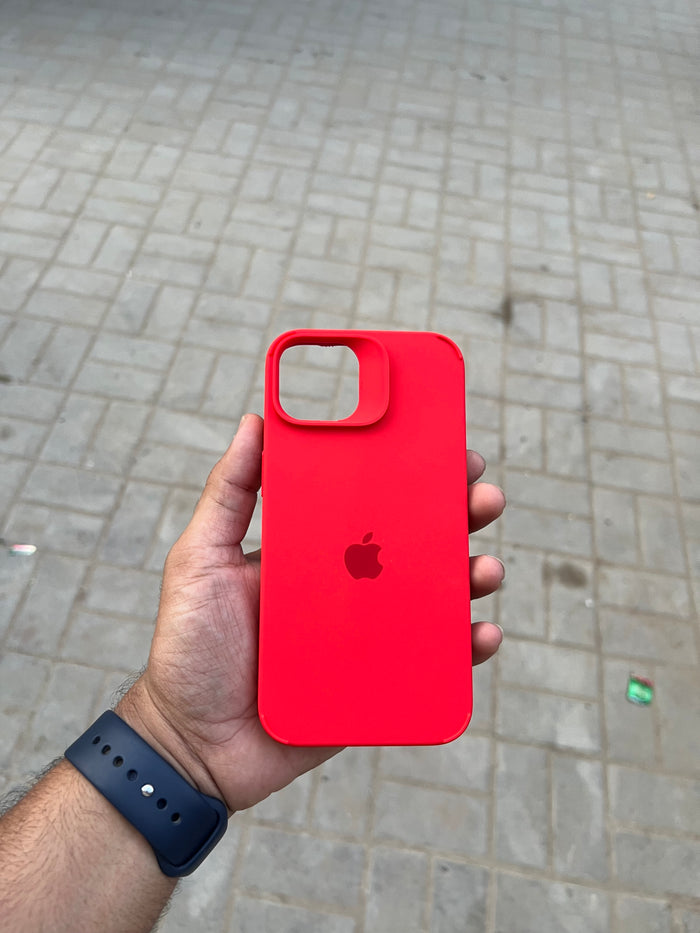 Dark Red Silicon Case For iphone 14