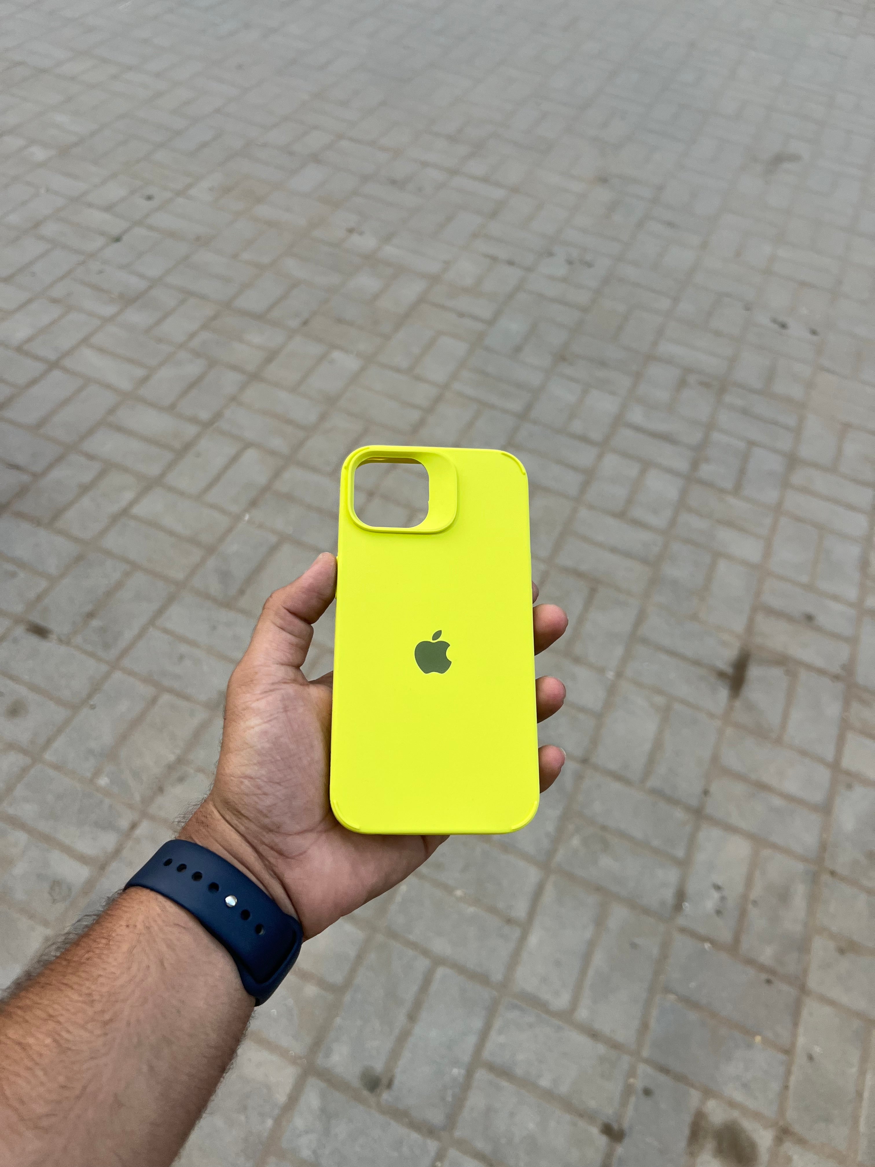 Yellow Silicon Case for iPhone 13