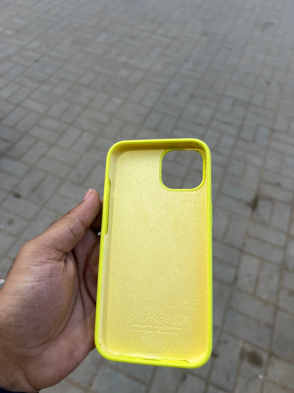 Yellow Silicon Case for iPhone 13