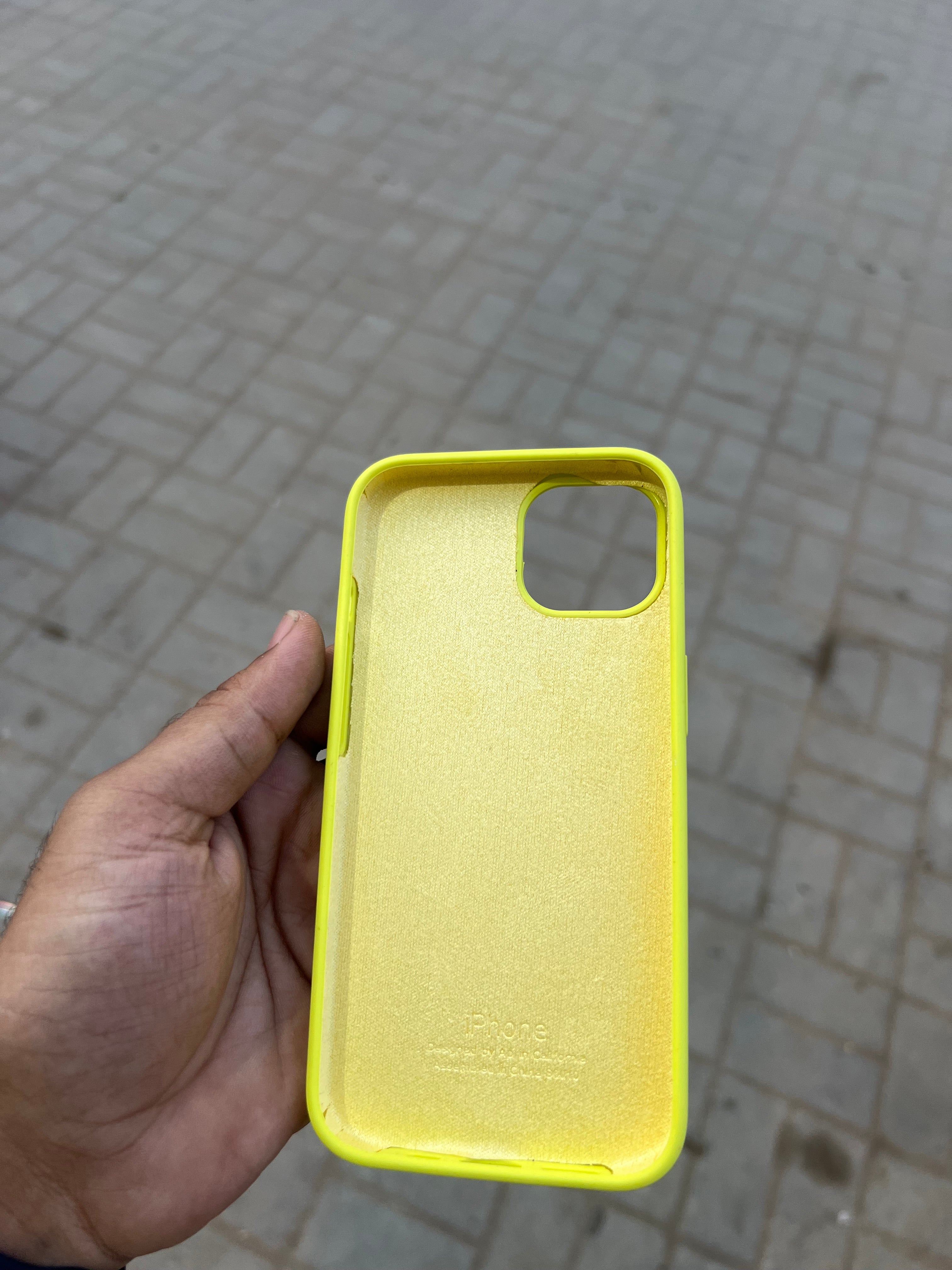 Yellow Silicon Case for iPhone 13
