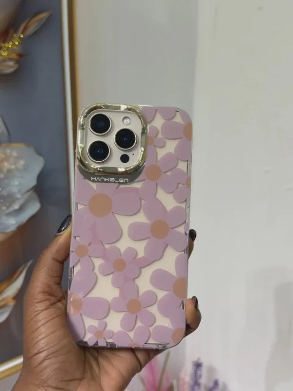 Gold Heart Floral Case