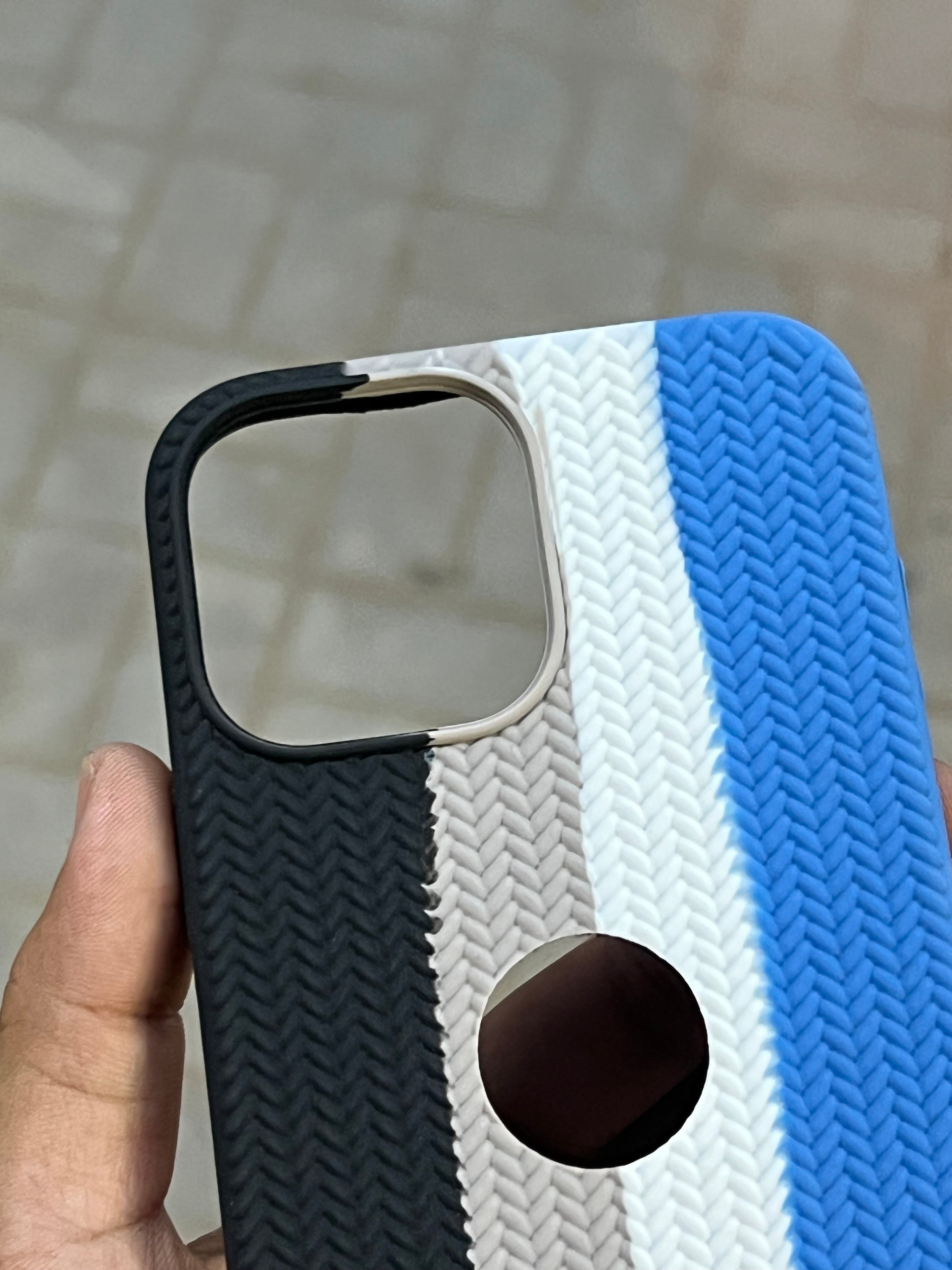 Ultra Linen Rainbow Silicon Case for iPhone 13 pro max