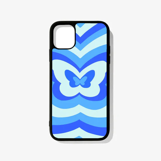 Blue Butterfly Printed Glossy Case