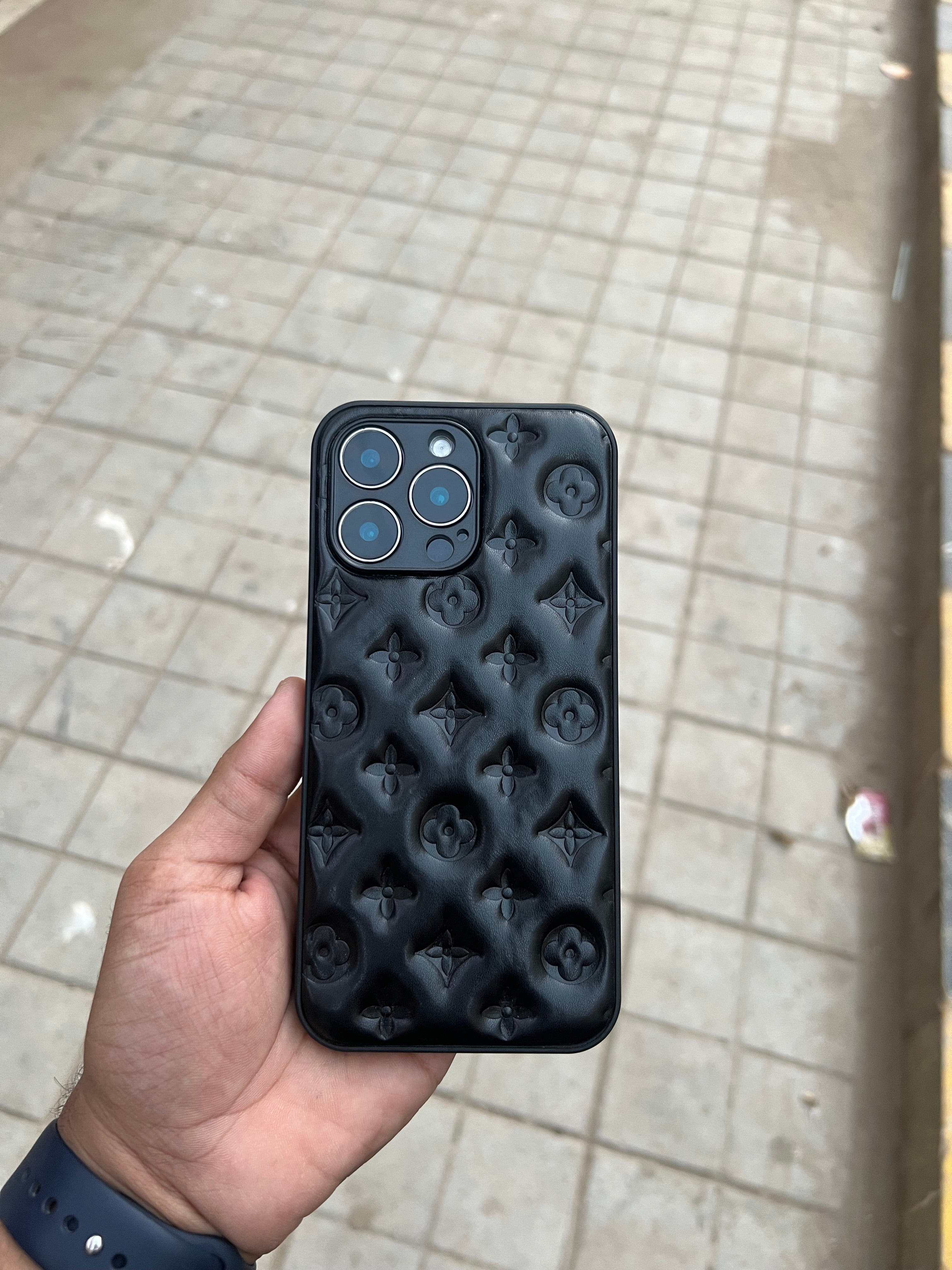 Flower Black Case For iphone 15 pro max