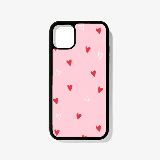 Cute Hearts Printed Glossy Case