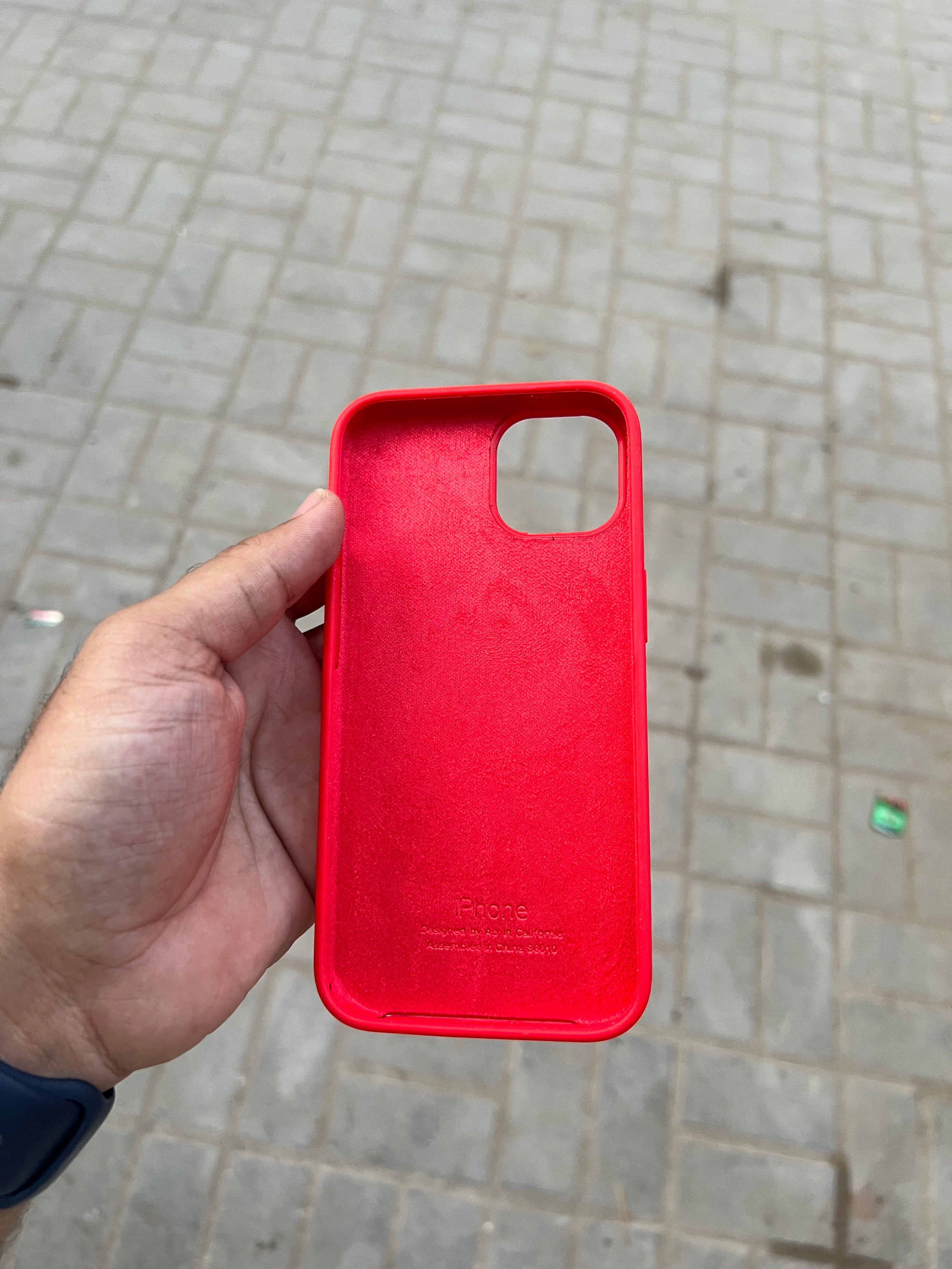 Dark Red Silicon Case For iphone 14