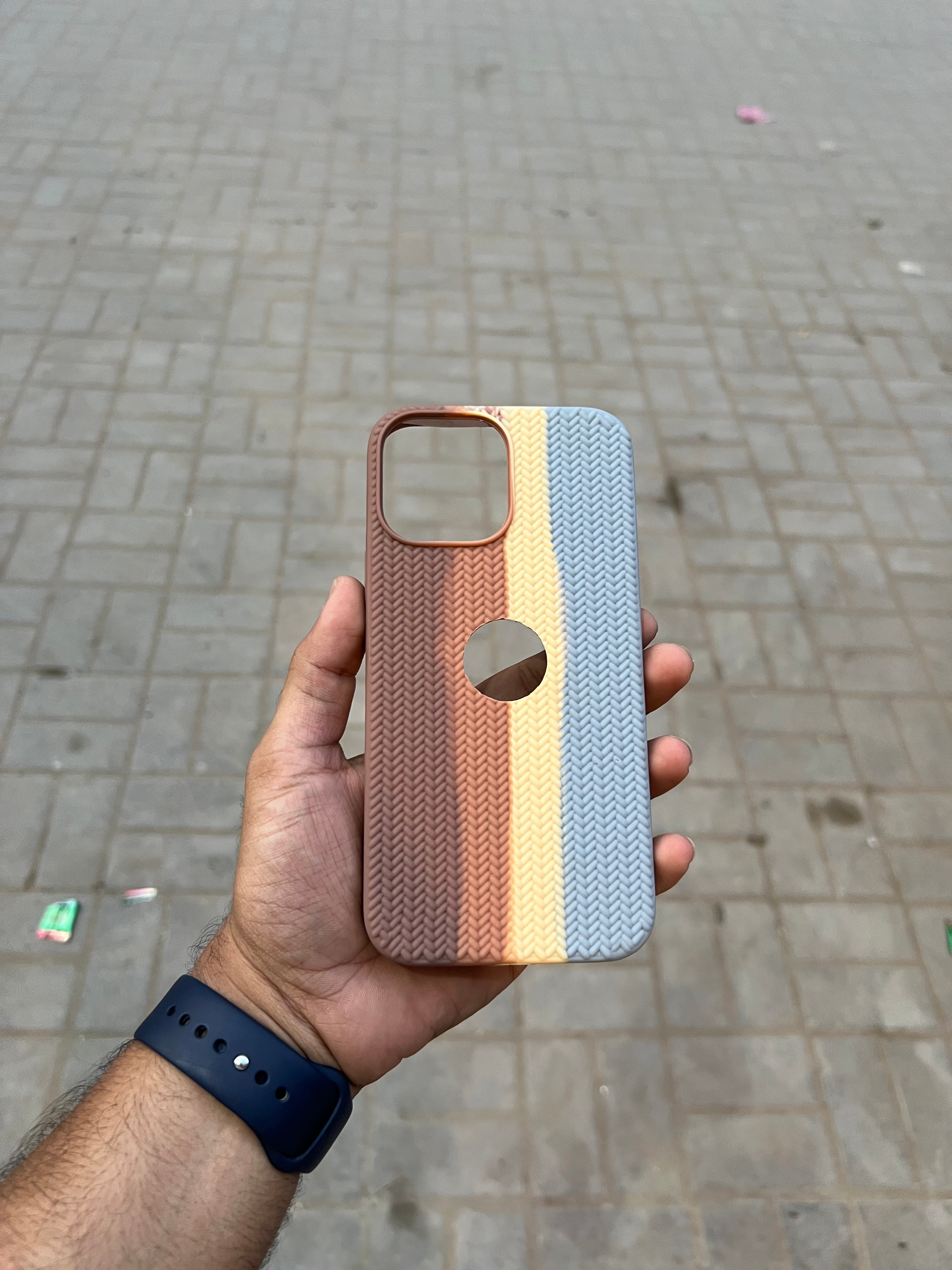 Ultra linen Rainbow Silicon for iphone 13 pro max