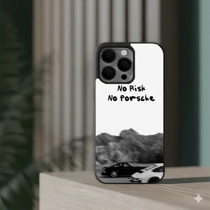 NO RISK NO PORSCHE GLOSSY CASE