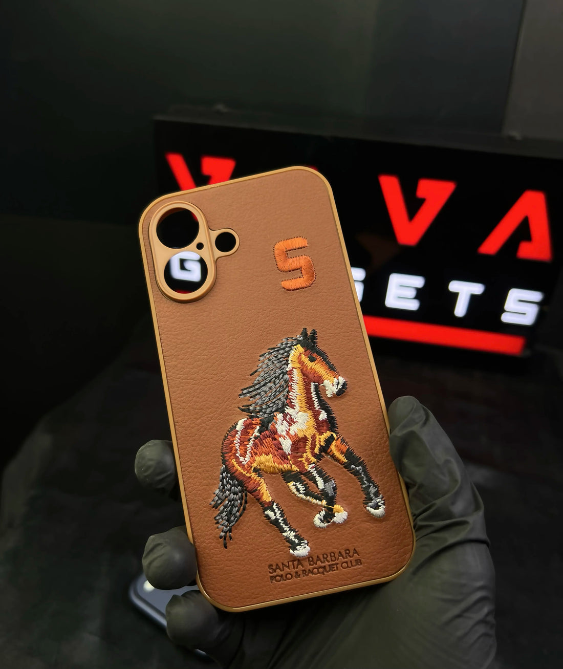 Embroidery Polo Case With Camera Border