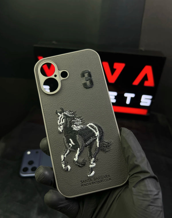 Embroidery Polo Case With Camera Border