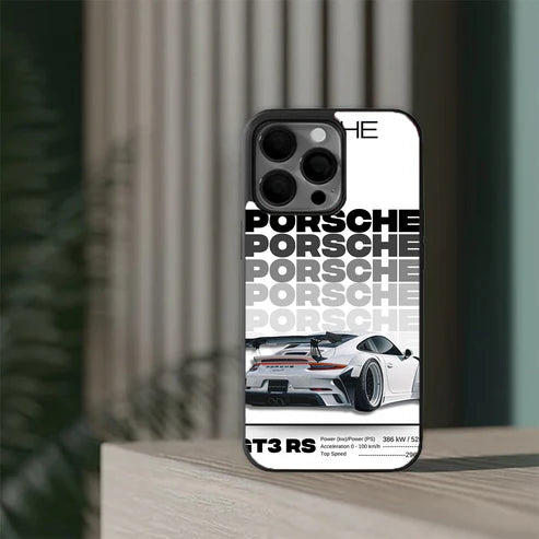 PORSCHE WHITE GT3 RS GLOSSY CASE
