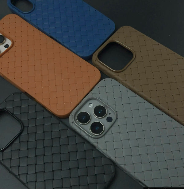 IPHONE LEATHER  WOVEN PHONE CASE