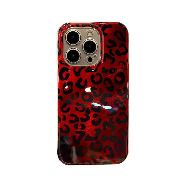 New Leopard print Ruby & Gold Case