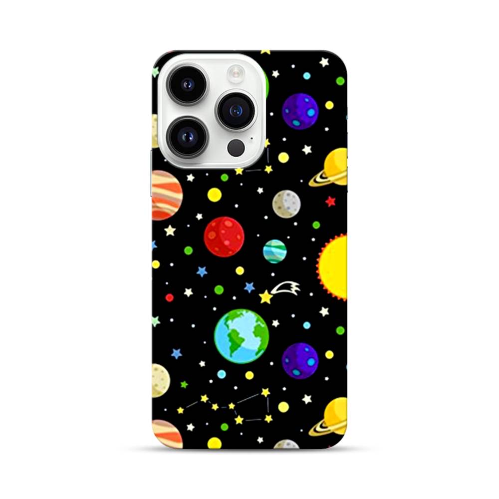 Space cartoon cute solar system