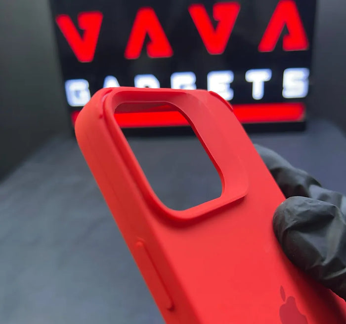 Apple Red Border Silicone Case