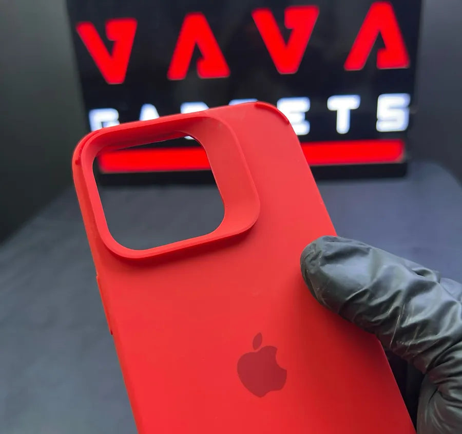 Apple Red Border Silicone Case