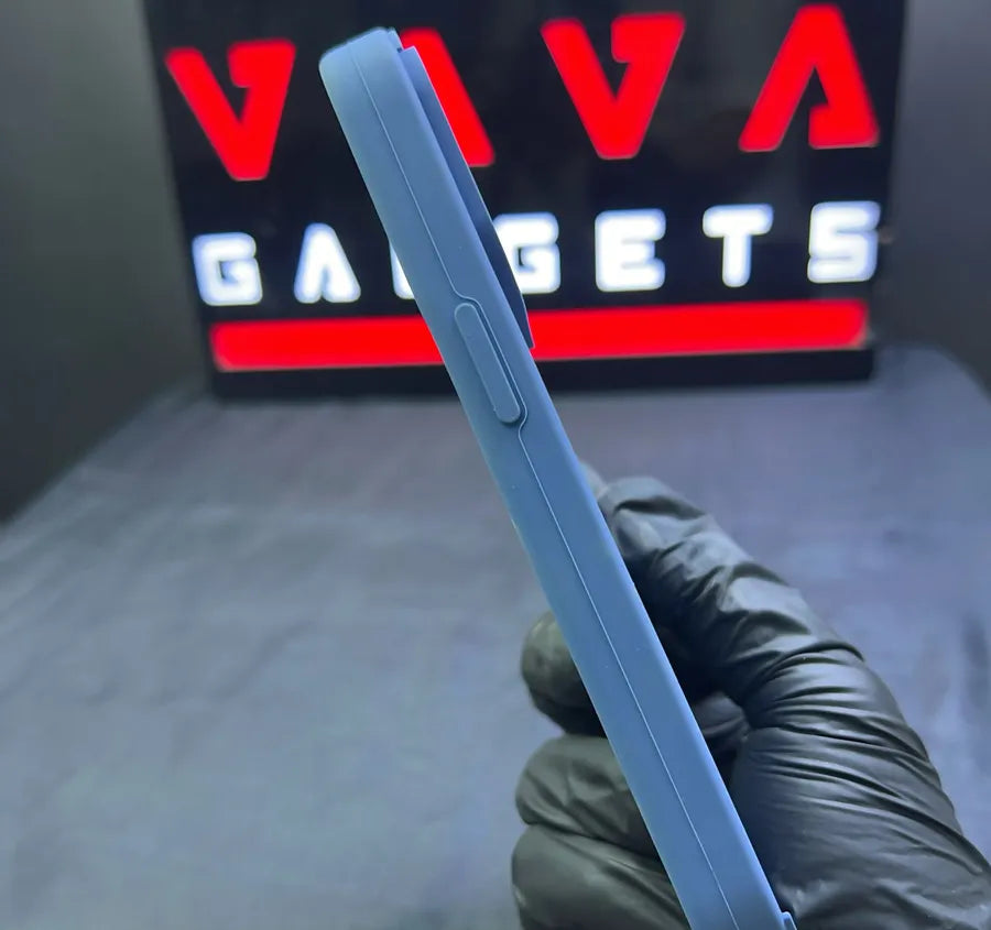 Apple Blue Border Silicone Case