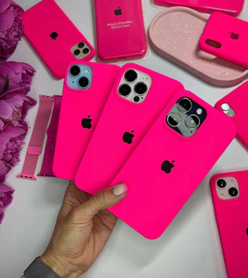 Apple Neon Pink Silicone Case
