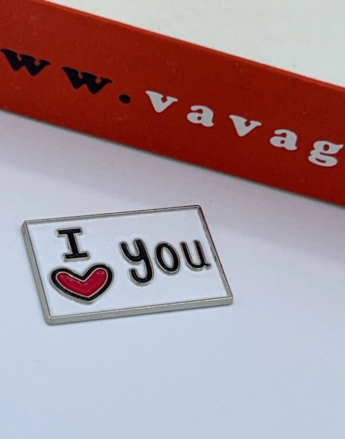 I Love You Metal Sticker