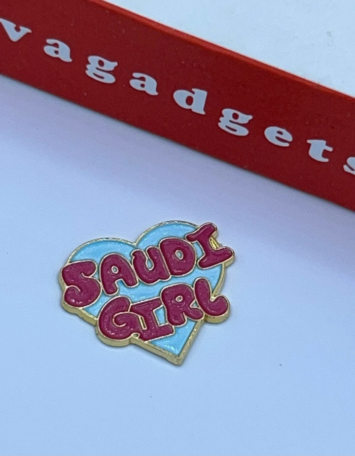 Saudi Girl Metal Sticker