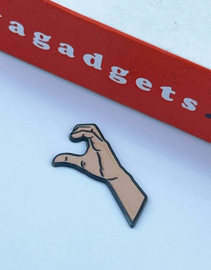 Hand Heart Gesture Metal Sticker
