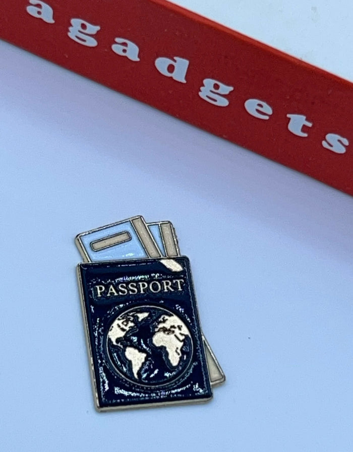 Black Passport Metal Sticker