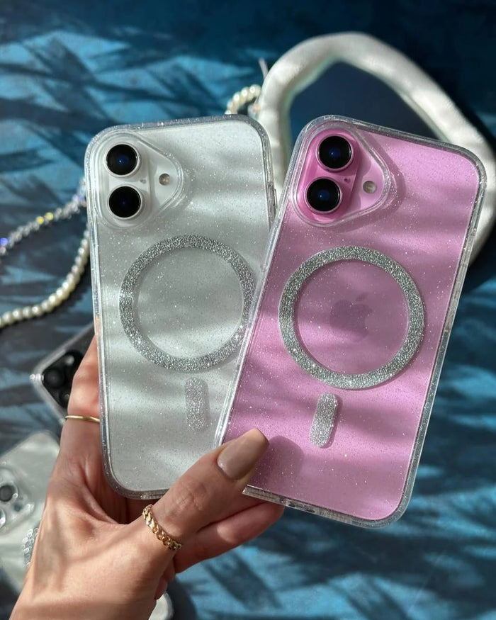 New Transparent MagSafe Blingy Shimmer Case With Shimmer Body 💫